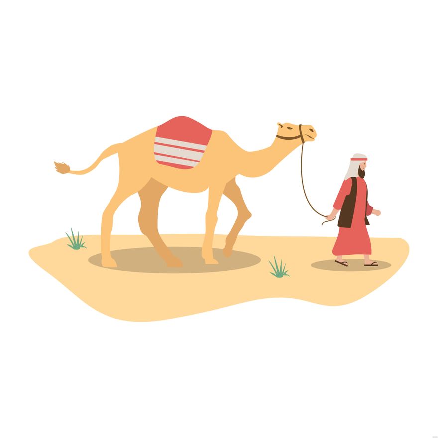 Camel Illustration in Illustrator, EPS, SVG, JPG, PNG