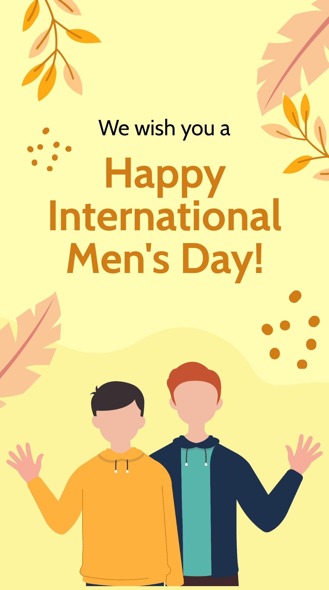 Happy International Mens Day Whatsapp Post Template