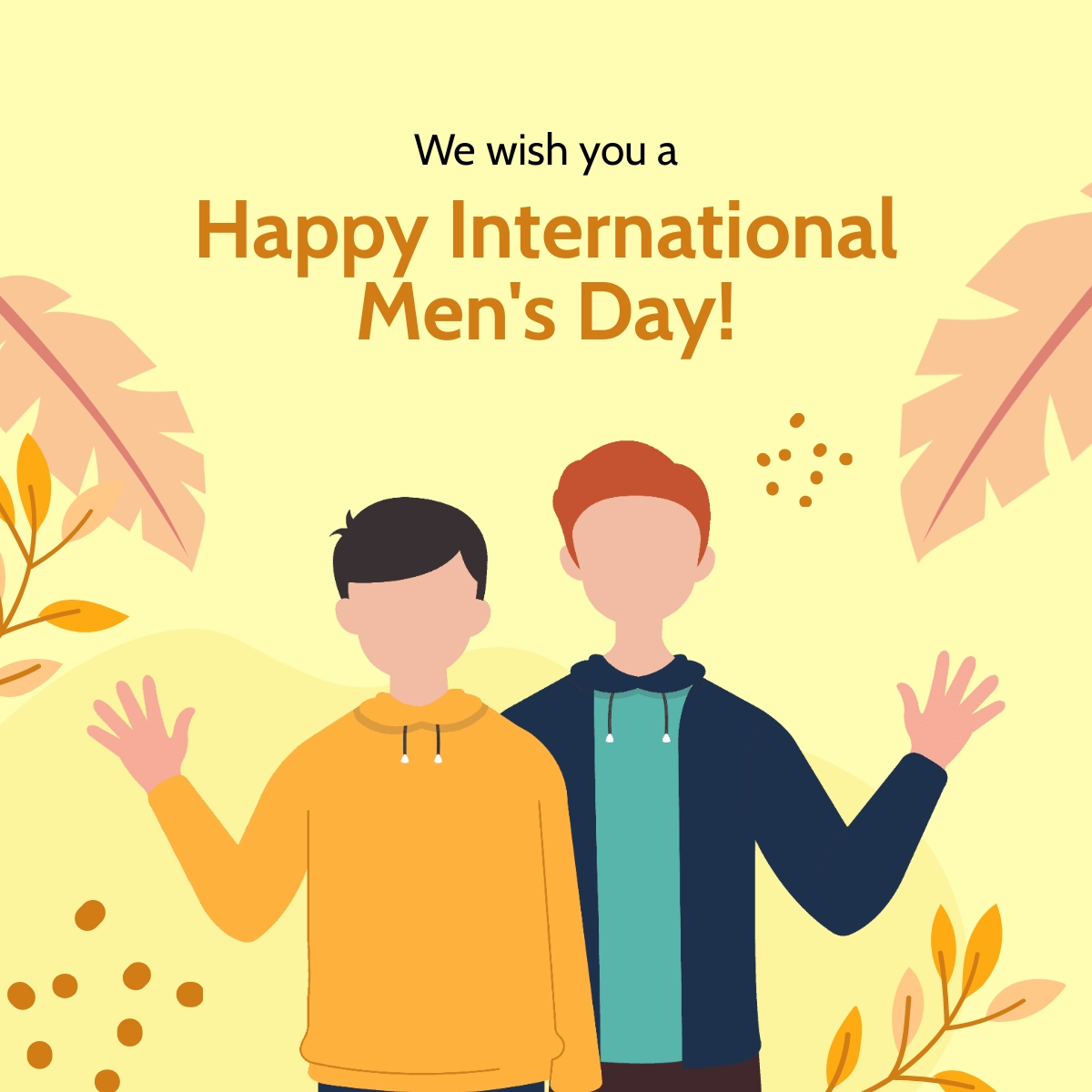 Happy International Mens Day Linkedin Post Template