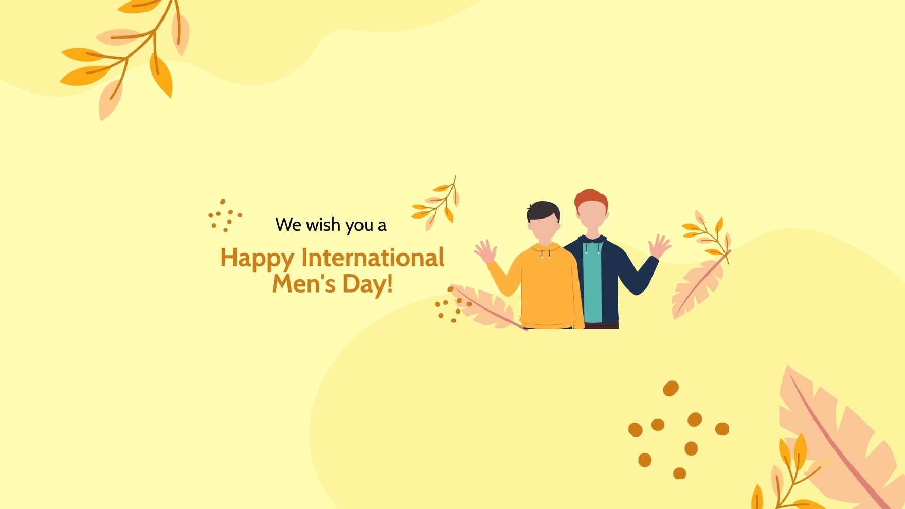 Free Happy International Mens Day Youtube Banner Template