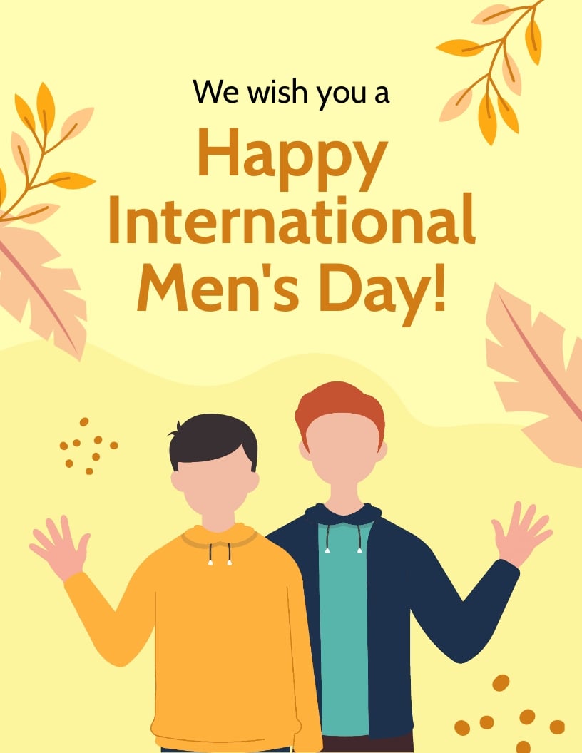Happy International Mens Day Flyer Template in Word, Google Docs, PSD, Apple Pages, Publisher