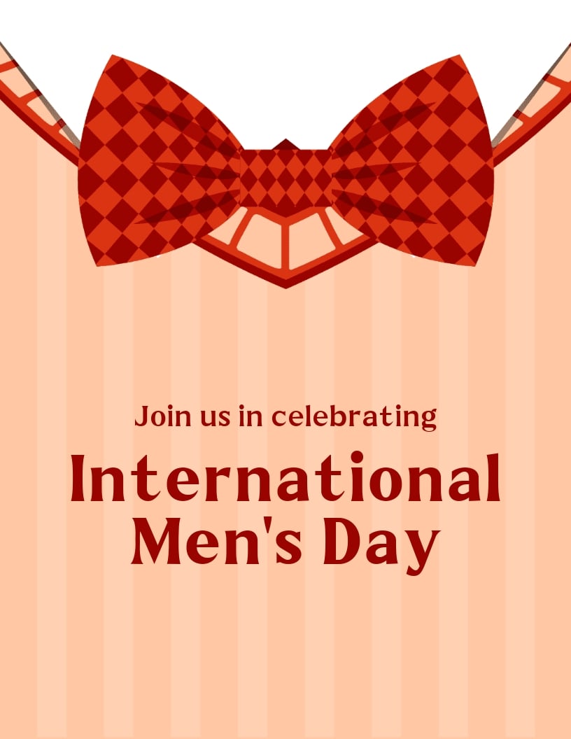 Free International Mens Day Celebration Flyer Template