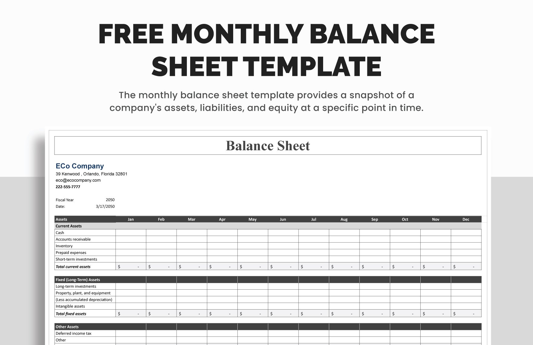 Monthly Balance Sheet Template in Word, Google Docs, Excel, Google Sheets, Apple Pages, Apple Numbers