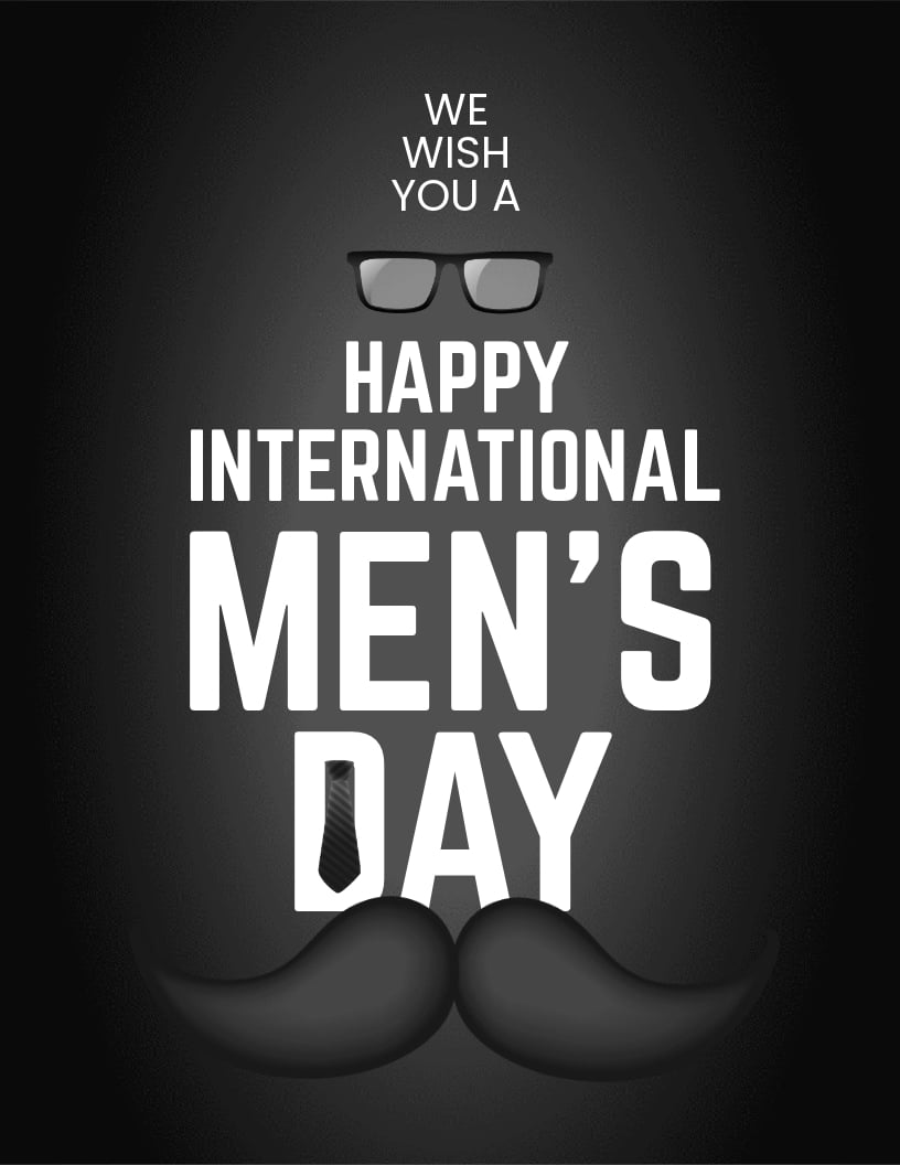 International Mens Day Wishes Flyer Template