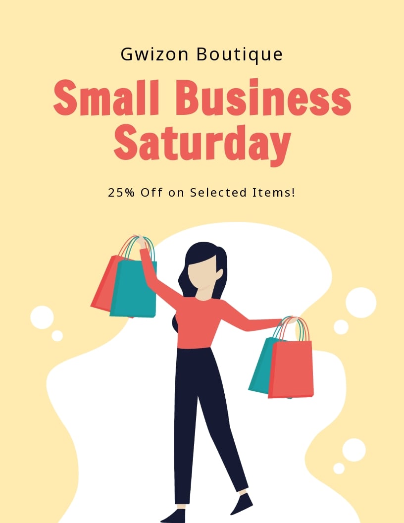 Small Business Saturday Promotion Flyer Template