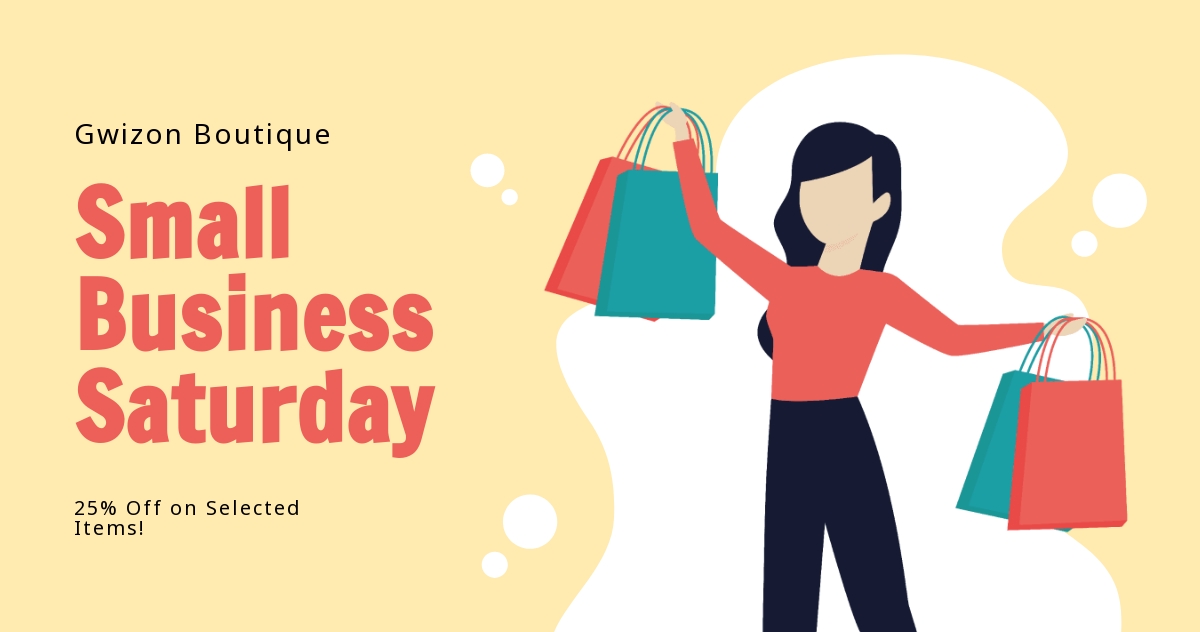 Small Business Saturday Promotion Facebook Post Template