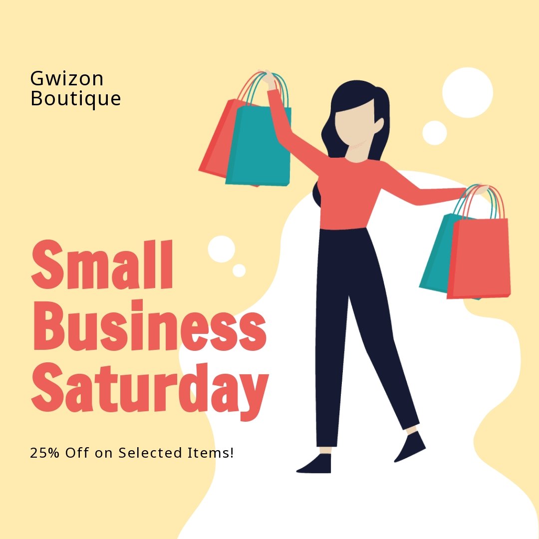 Small Business Saturday Promotion Instagram Post Template