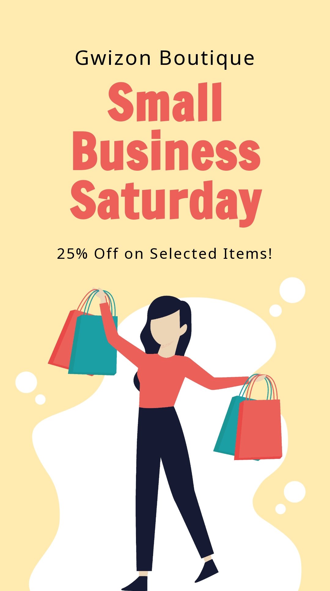 Small Business Saturday Promotion Instagram Story Template