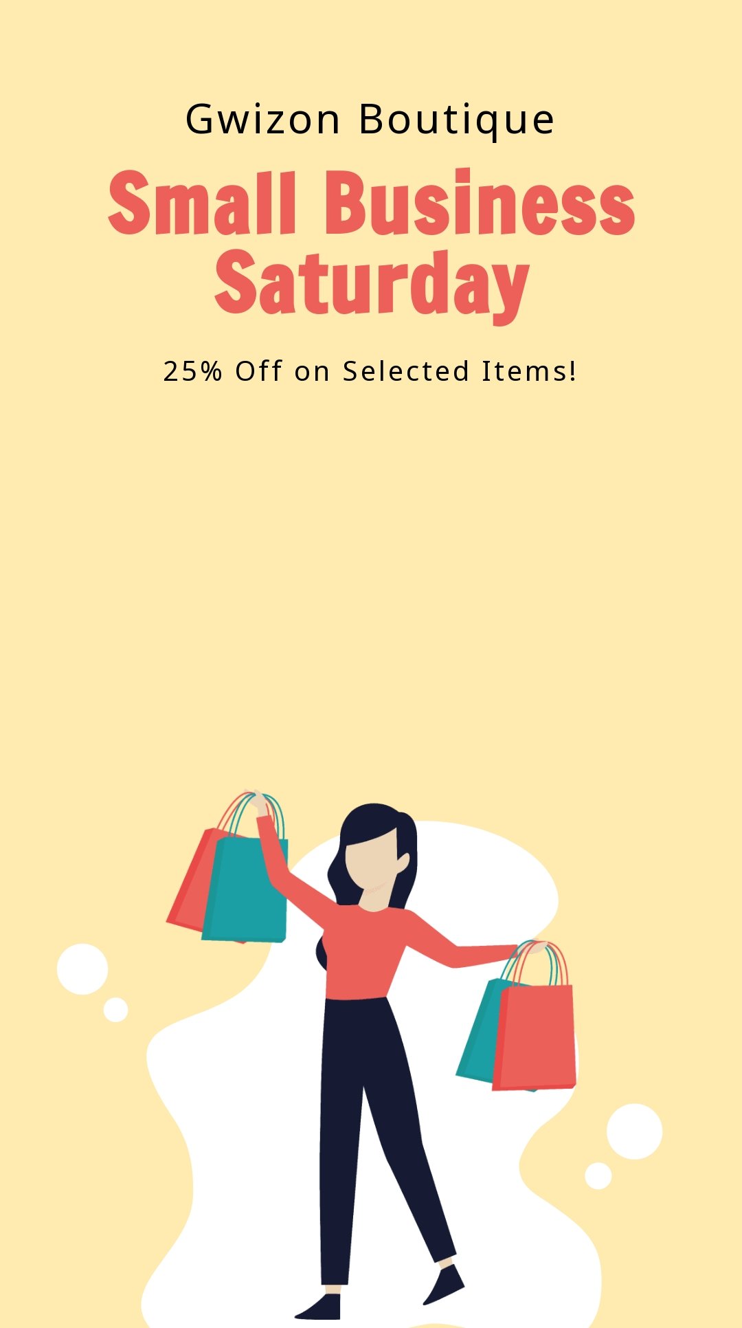 Small Business Saturday Promotion Snapchat Geofilter Template