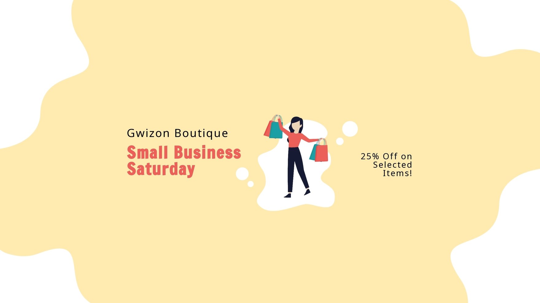 Small Business Saturday Promotion Youtube Banner Template