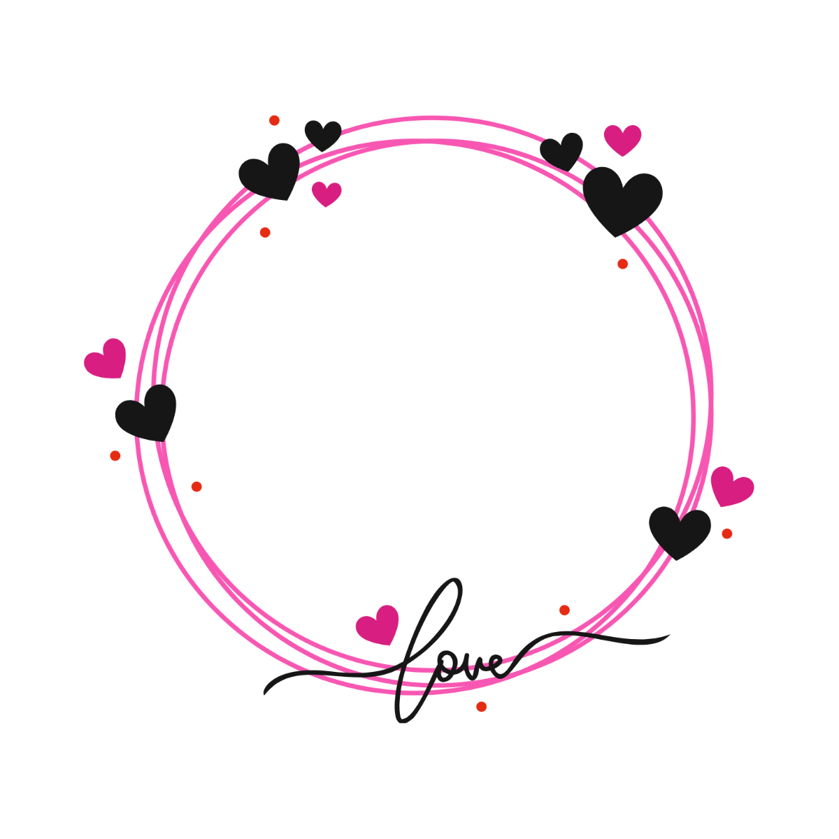 Free Love Frame Vector Template