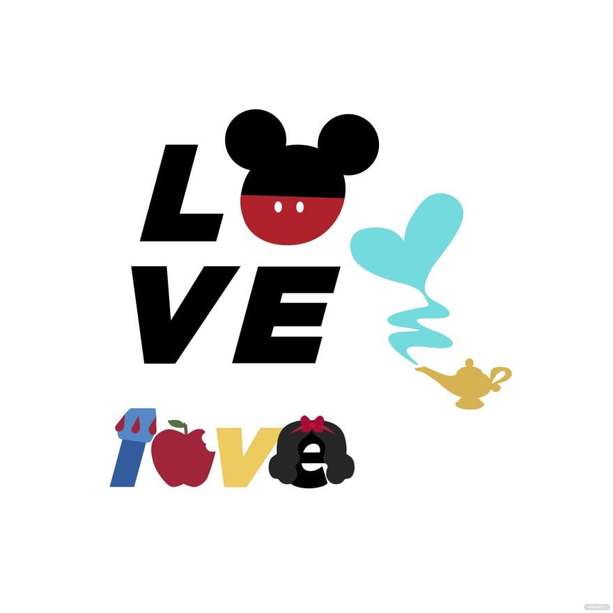 Disney Love Vector in Illustrator, EPS, SVG, JPG, PNG