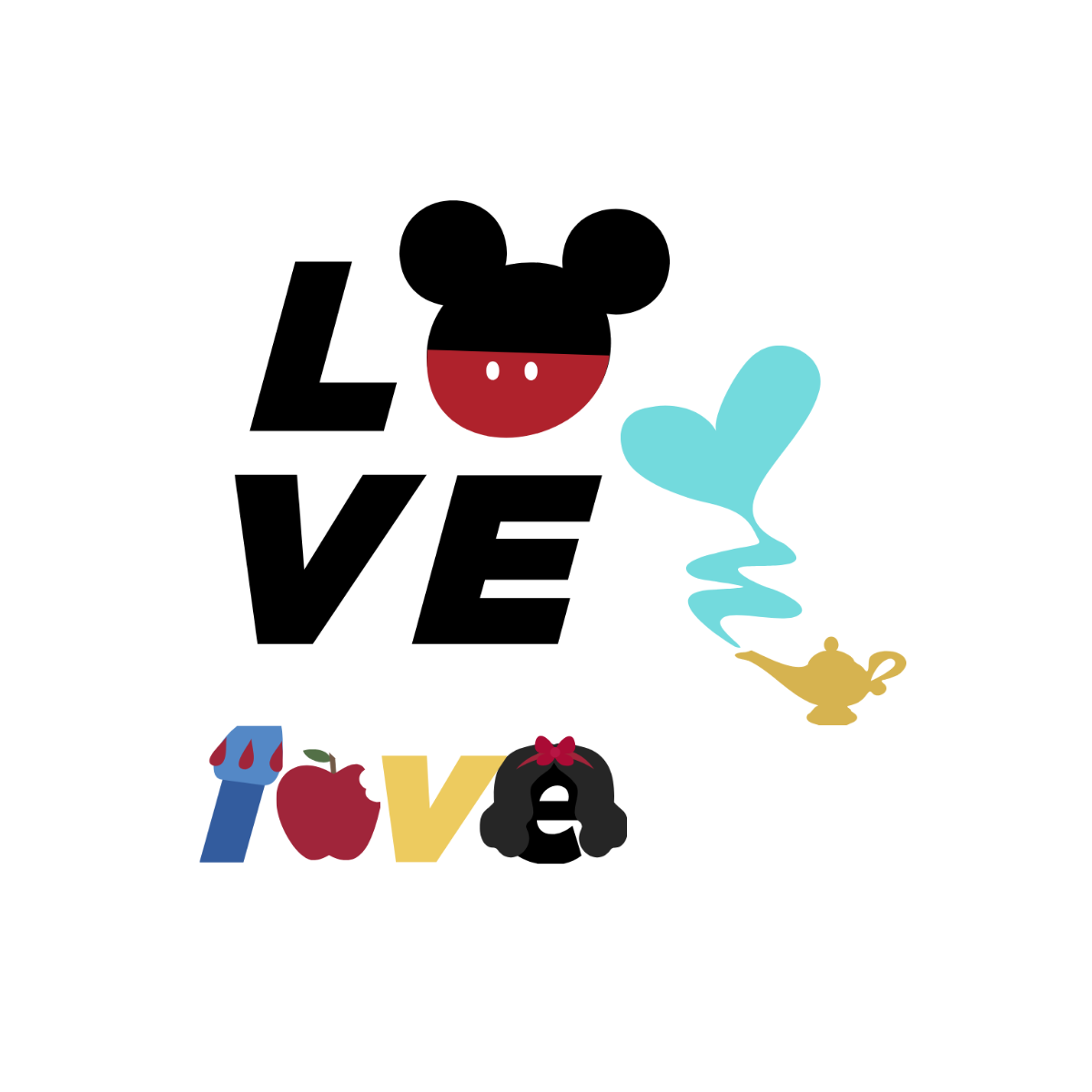 Disney Love Vector Template