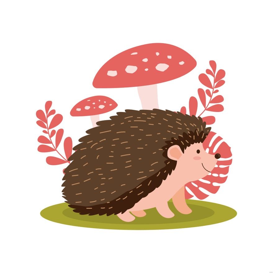 Hedgehog Illustration in Illustrator, EPS, SVG, JPG, PNG