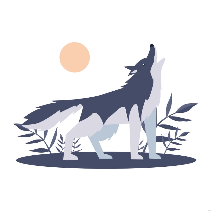 Wolf Illustration in Illustrator, EPS, SVG, JPG, PNG