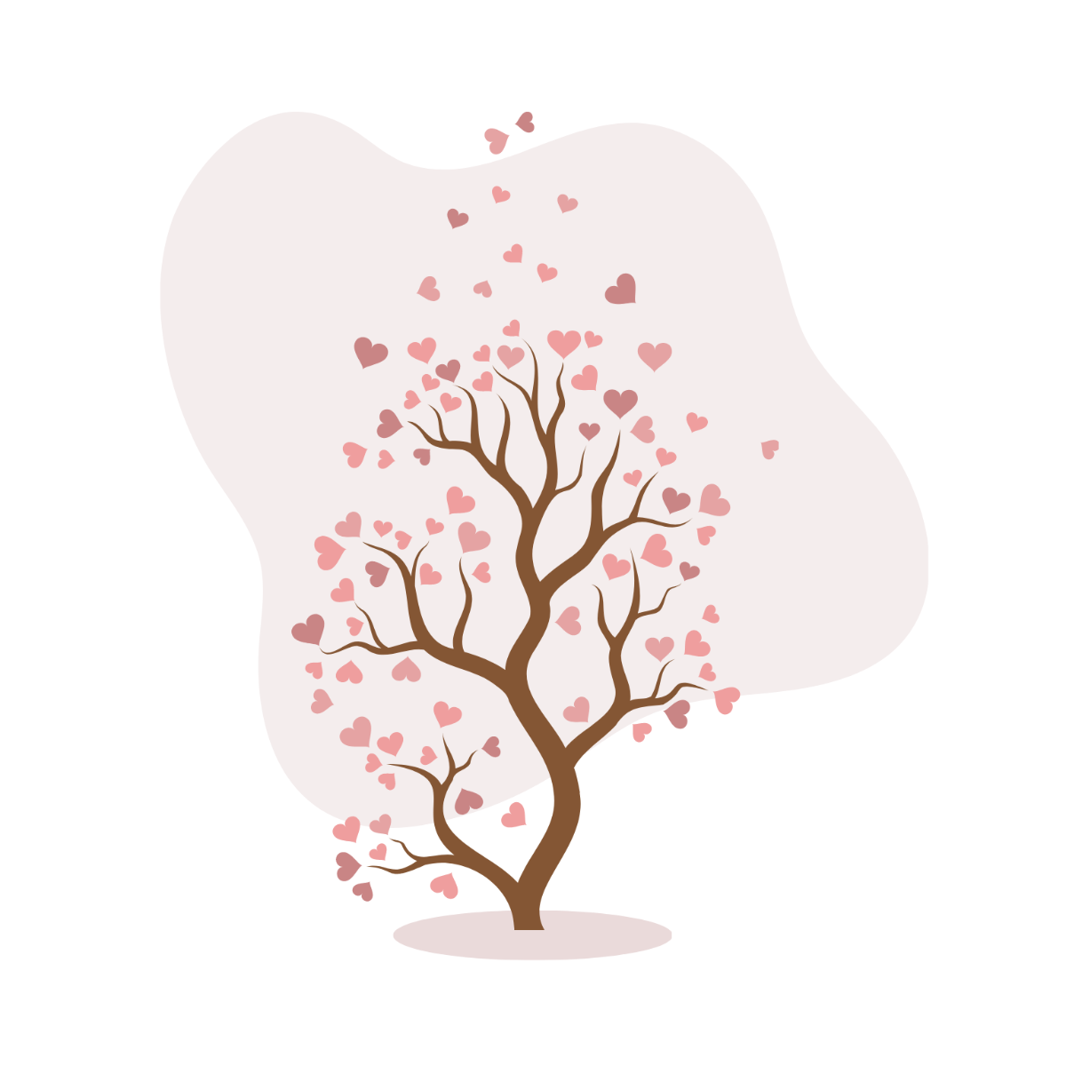 Free Love Tree Vector Template