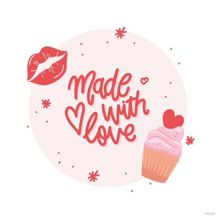 Made With Love Vector