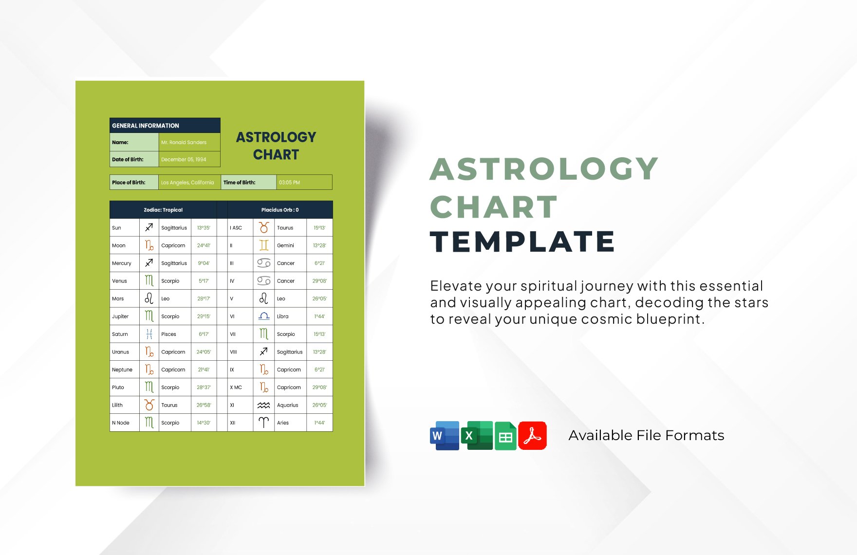 Astrology Chart Template