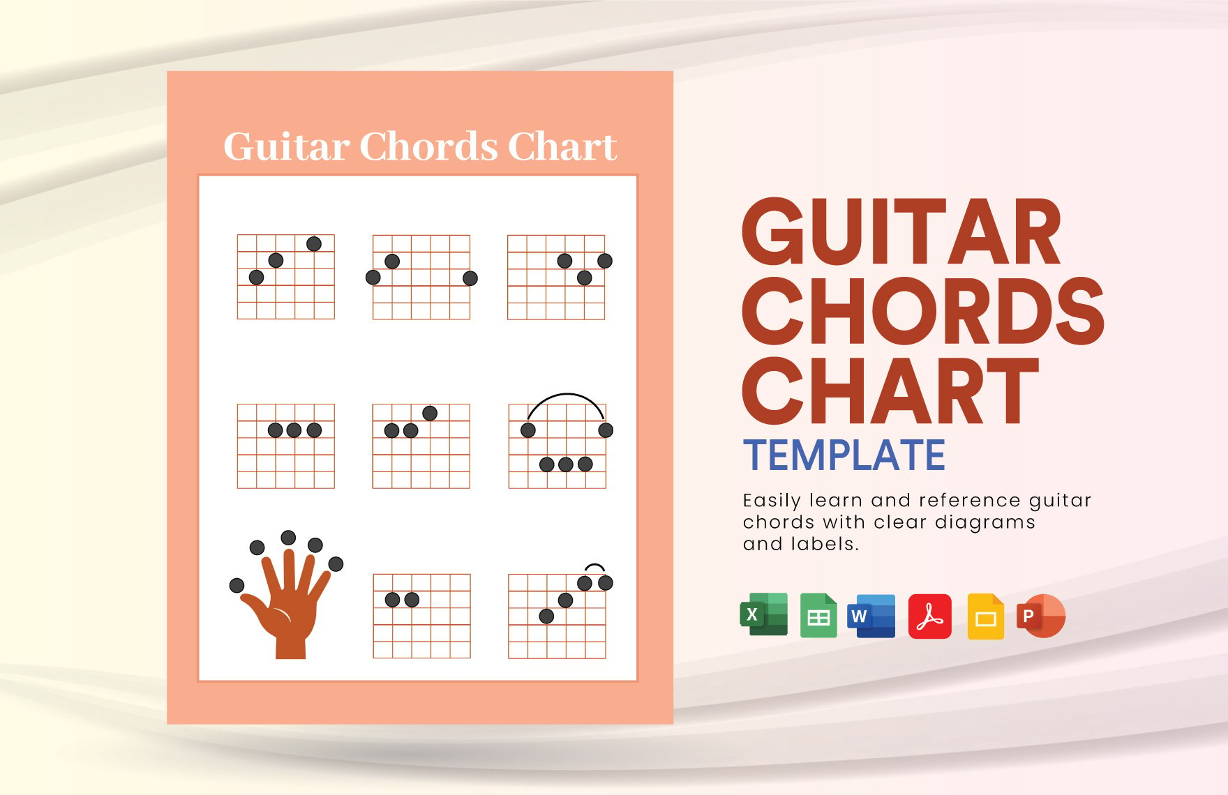 Guitar Chords Chart Template in Word, Excel, PDF, Google Sheets, PowerPoint, Google Slides