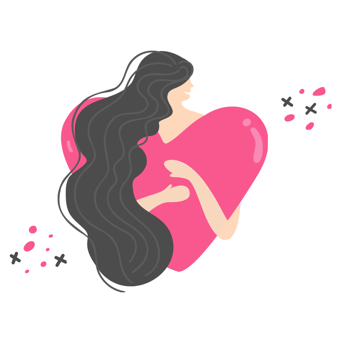 Free Pink Love Vector Template