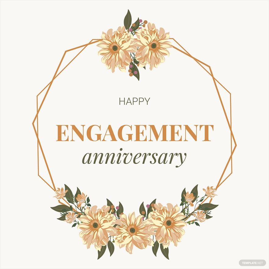 Engagement Anniversary Vector