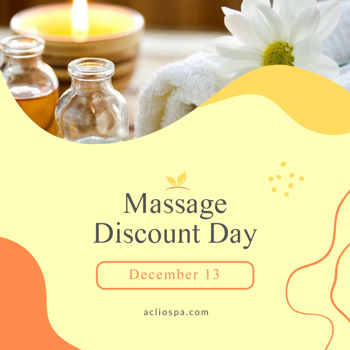 Massage Calendar Post, Instagram, Facebook Template  - Edit Online & Download