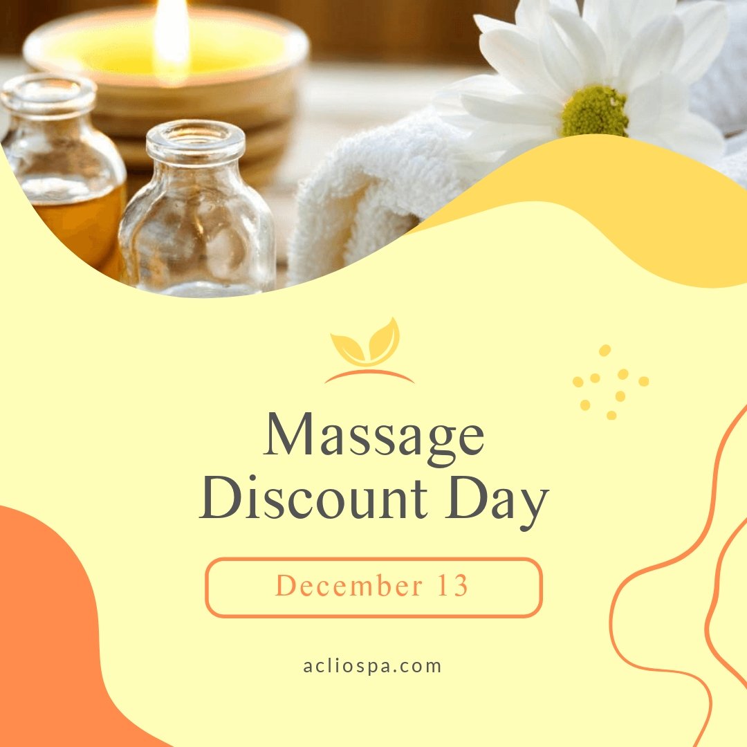 Massage Calendar Post, Instagram, Facebook Template