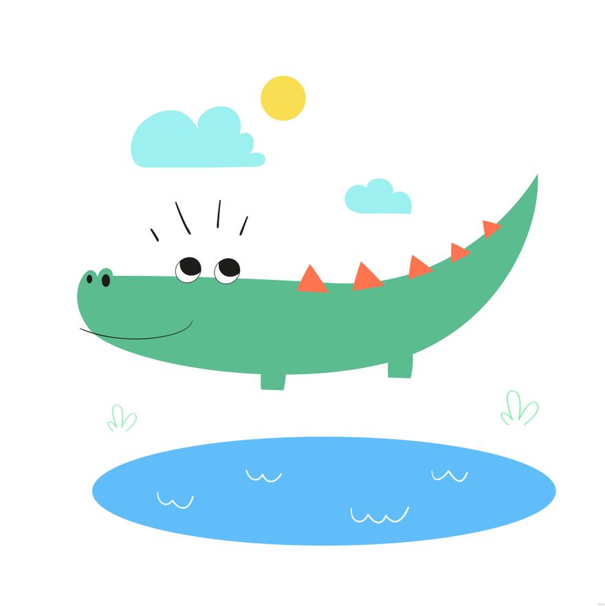 Free Alligator llustration in Illustrator, EPS, SVG, JPG, PNG