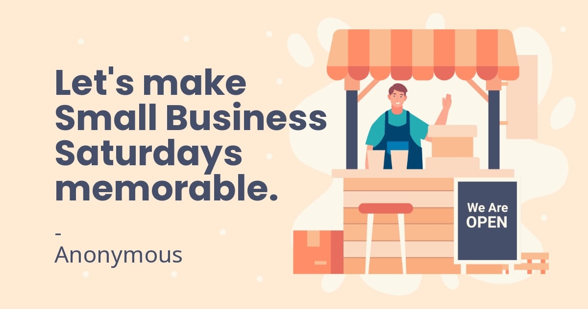 Small Business Saturday Quote Facebook Post Template