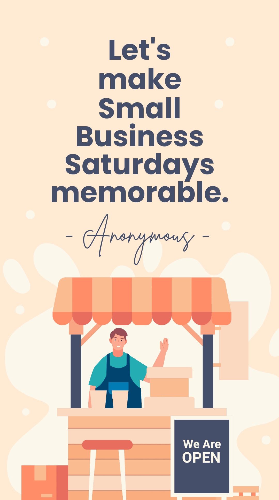 Small Business Saturday Quote Instagram Story Template