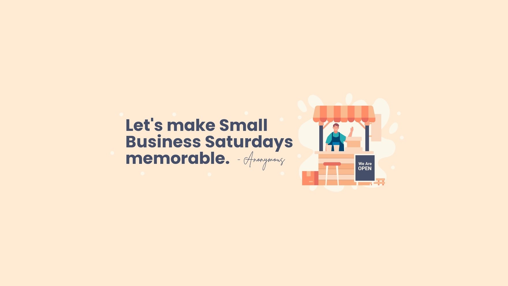 Small Business Saturday Quote Youtube Banner Template
