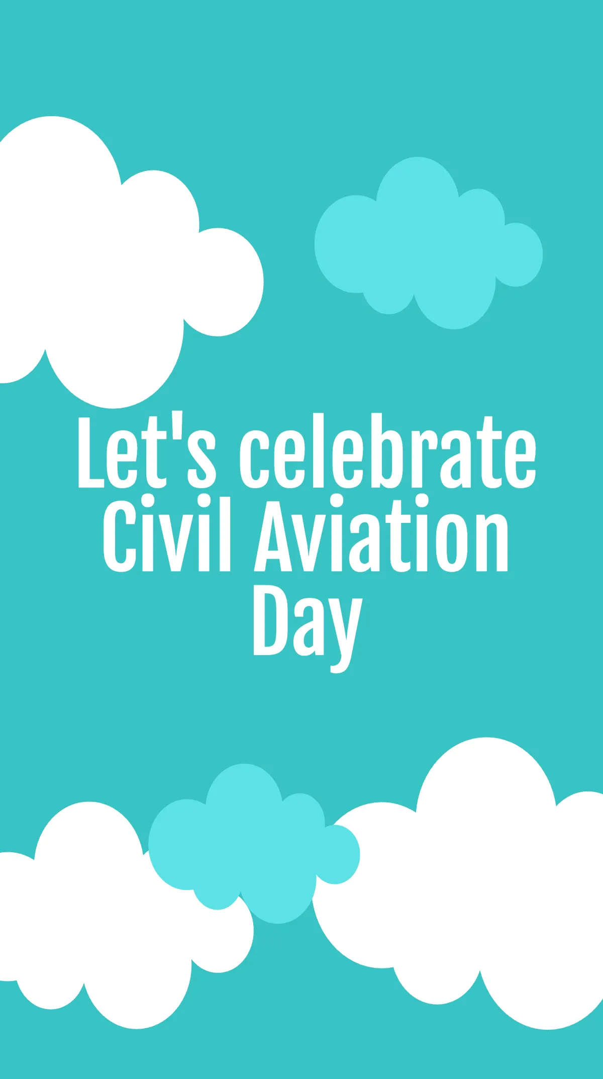 Free International Civil Aviation Day Instagram Story Template to Edit Online