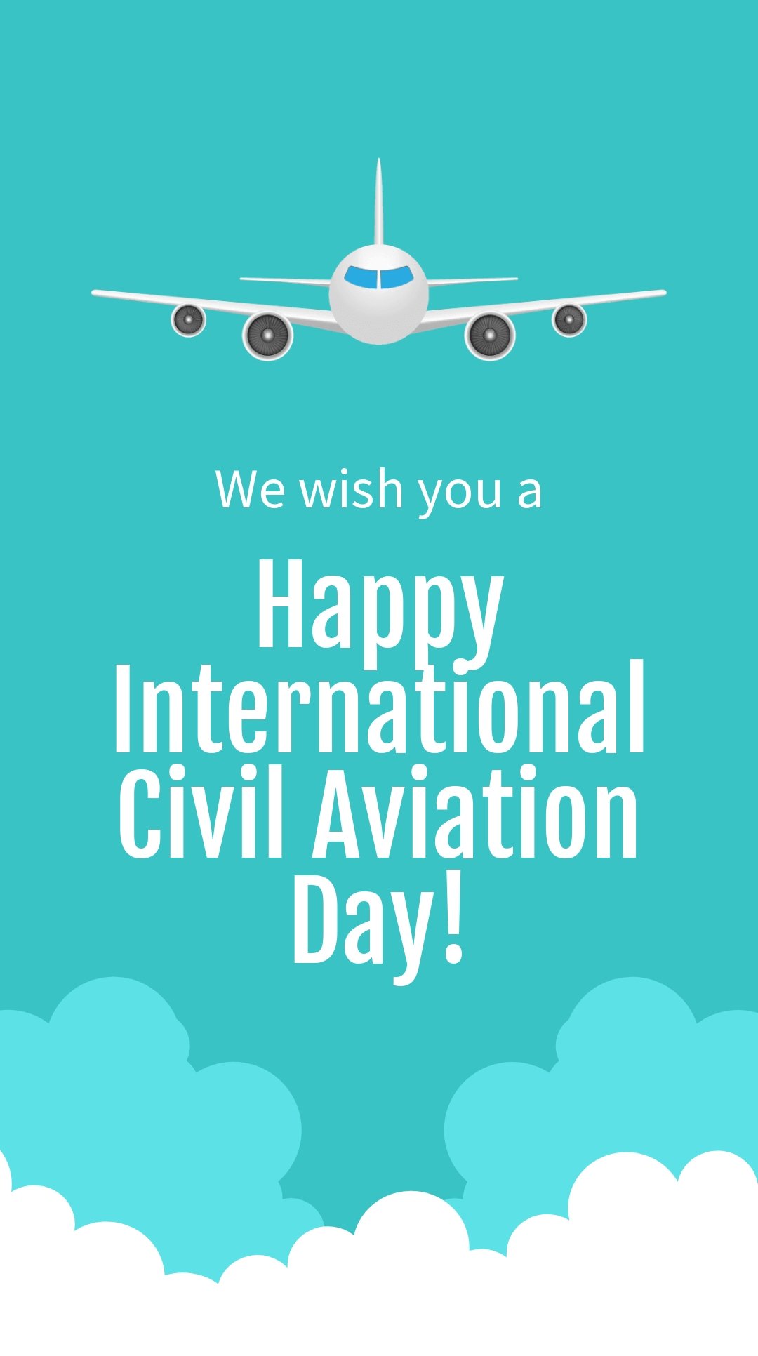 Free International Civil Aviation Day Instagram Story Template