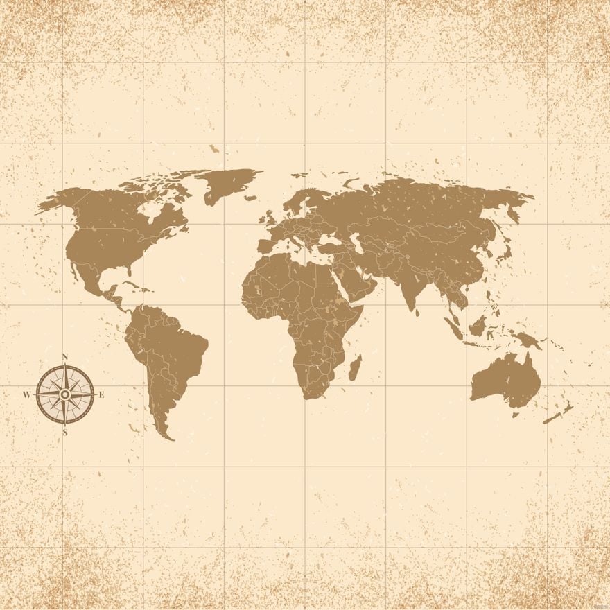 Free Retro World Map Vector
