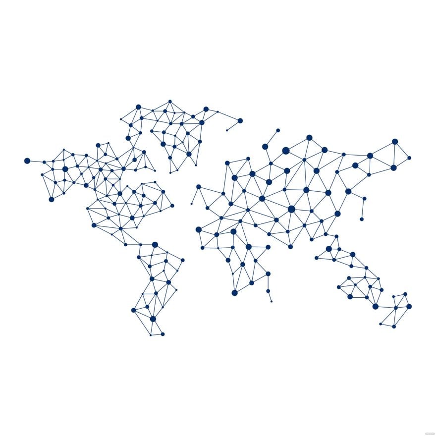 Free Connected World Map Vector
