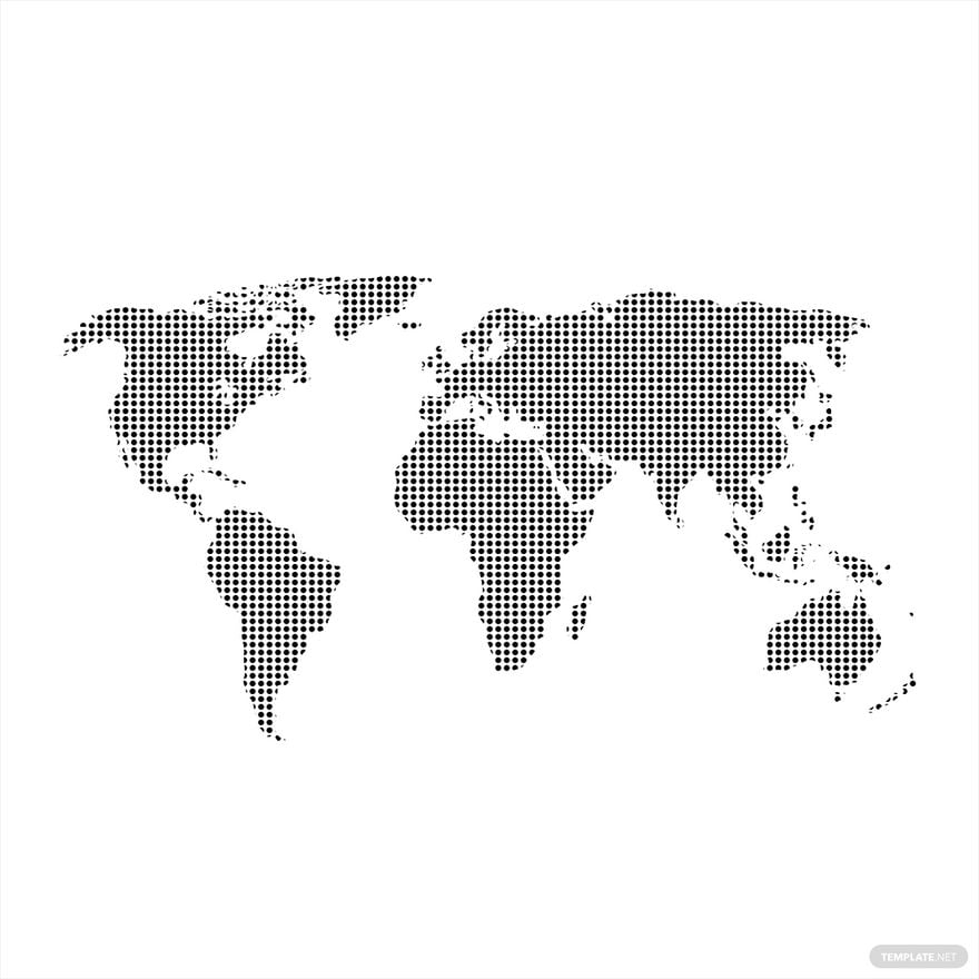 Free Dotted World Map Vector