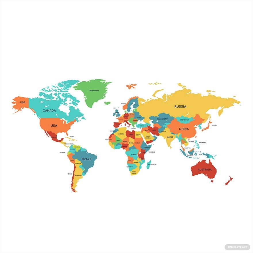 Free Political World Map Vector