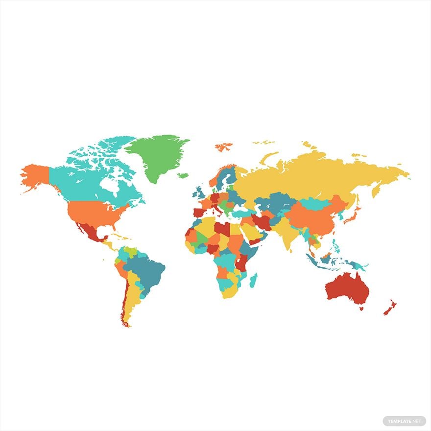 Free Blank World Map Vector
