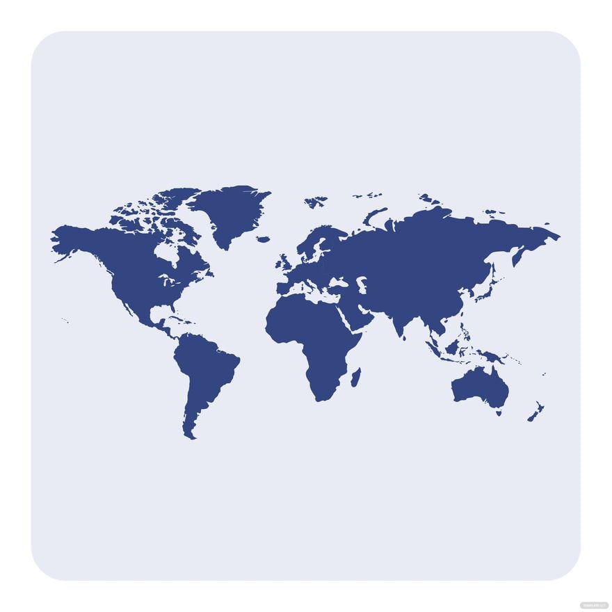 Free Blue World Map Vector in Illustrator, EPS, SVG, JPG, PNG