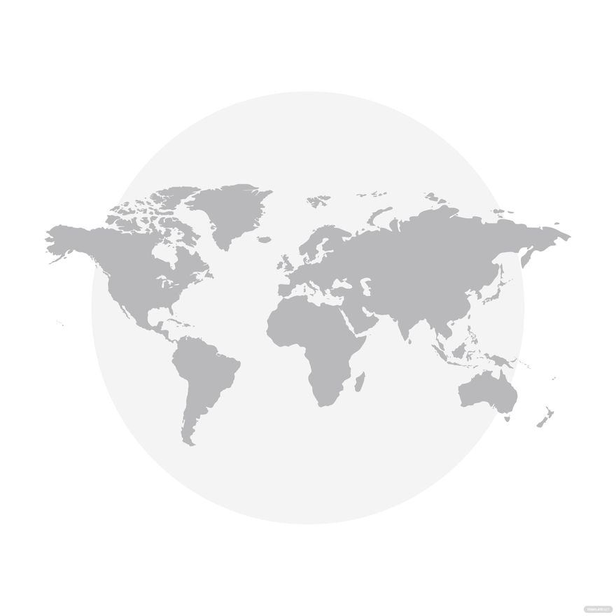 Free Grey World Map Vector in Illustrator, EPS, SVG, JPG, PNG