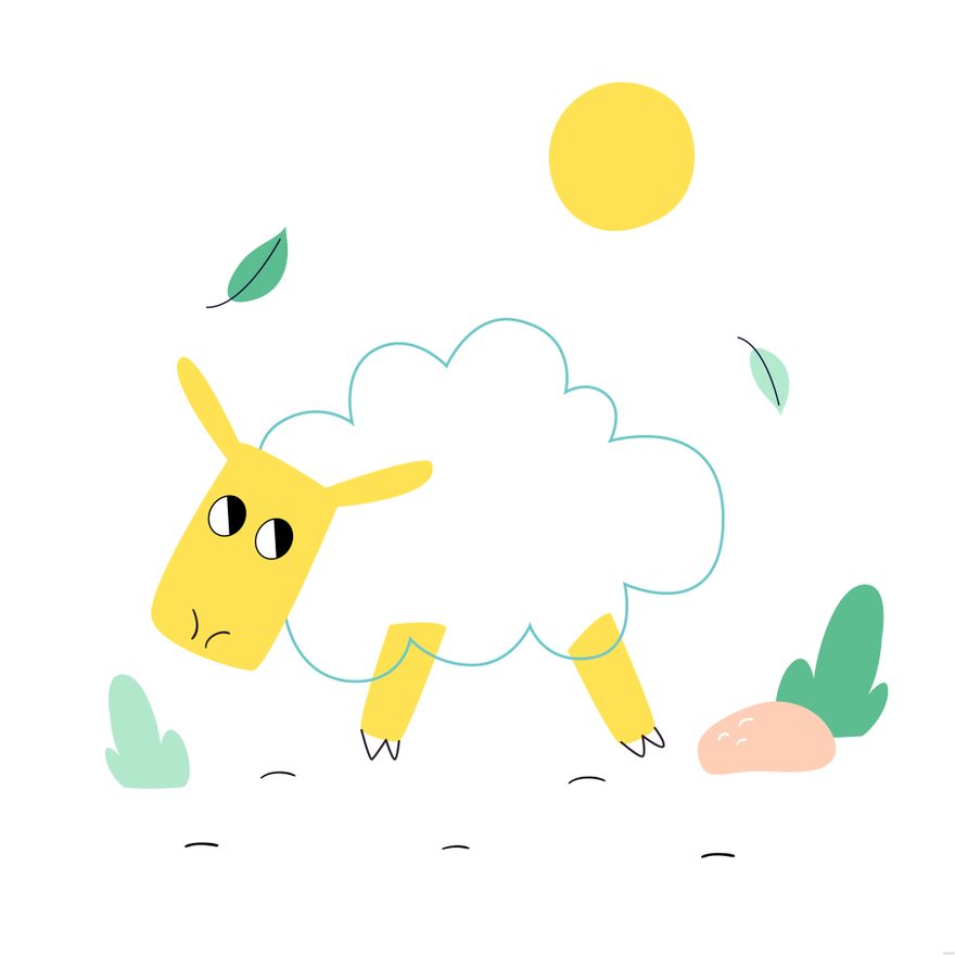 Sheep Illustration in Illustrator, EPS, SVG, JPG, PNG