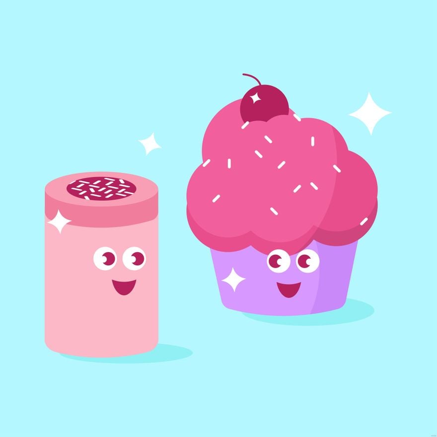 Free Cupcake Illustration in Illustrator, EPS, SVG, JPG, PNG