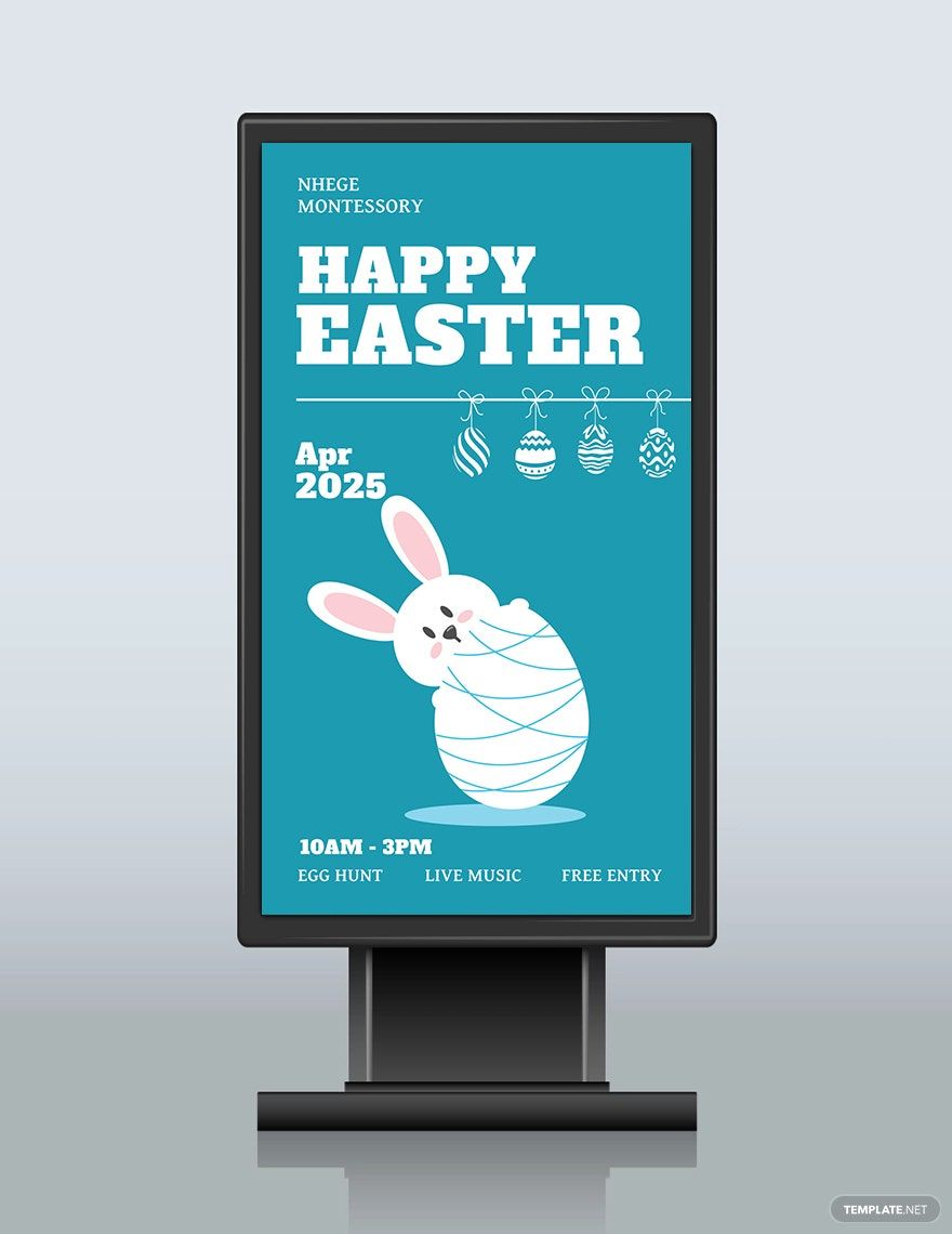 Free Easter Digital Signage Template