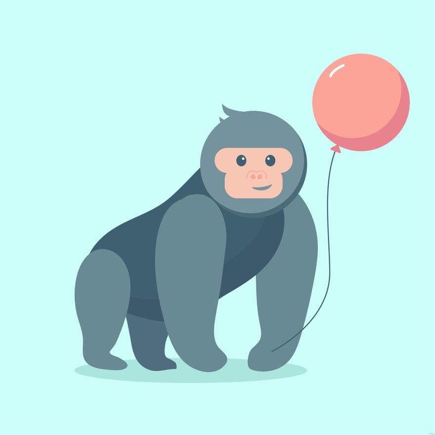 Free Gorilla Illustration in Illustrator, EPS, SVG, JPG, PNG