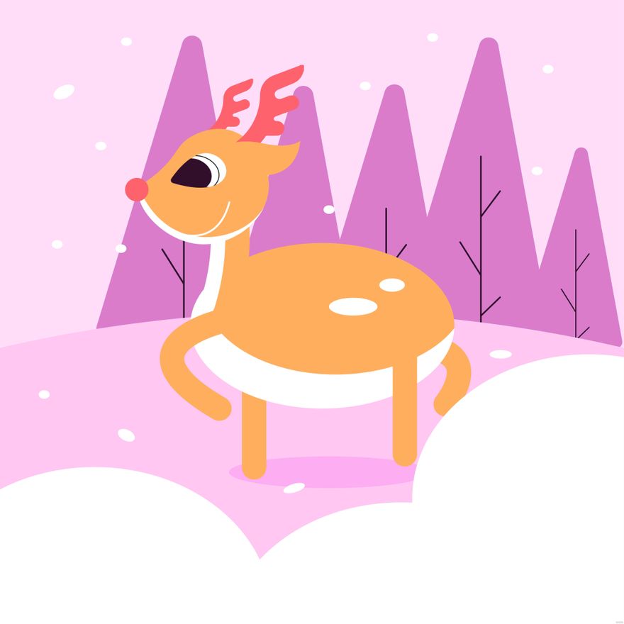 Free Reindeer Illustration in Illustrator, EPS, SVG, JPG, PNG