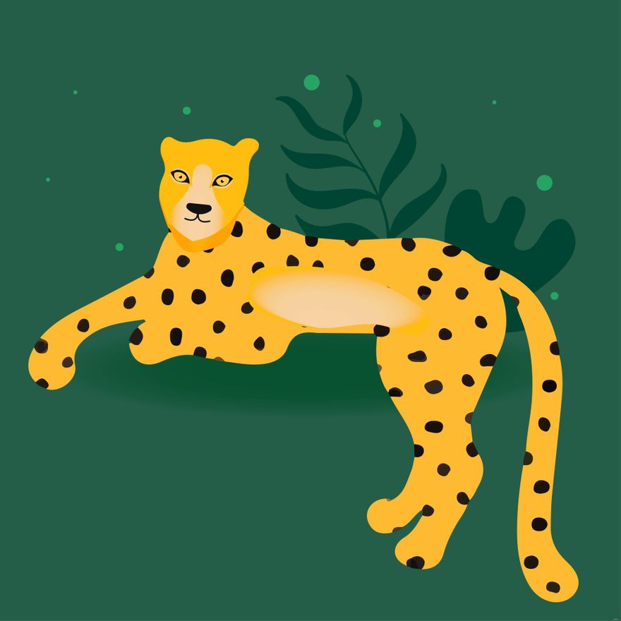 Cheetah Illustration in Illustrator, EPS, SVG, JPG, PNG