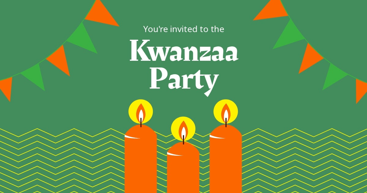 Kwanzaa Party Facebook Post Template