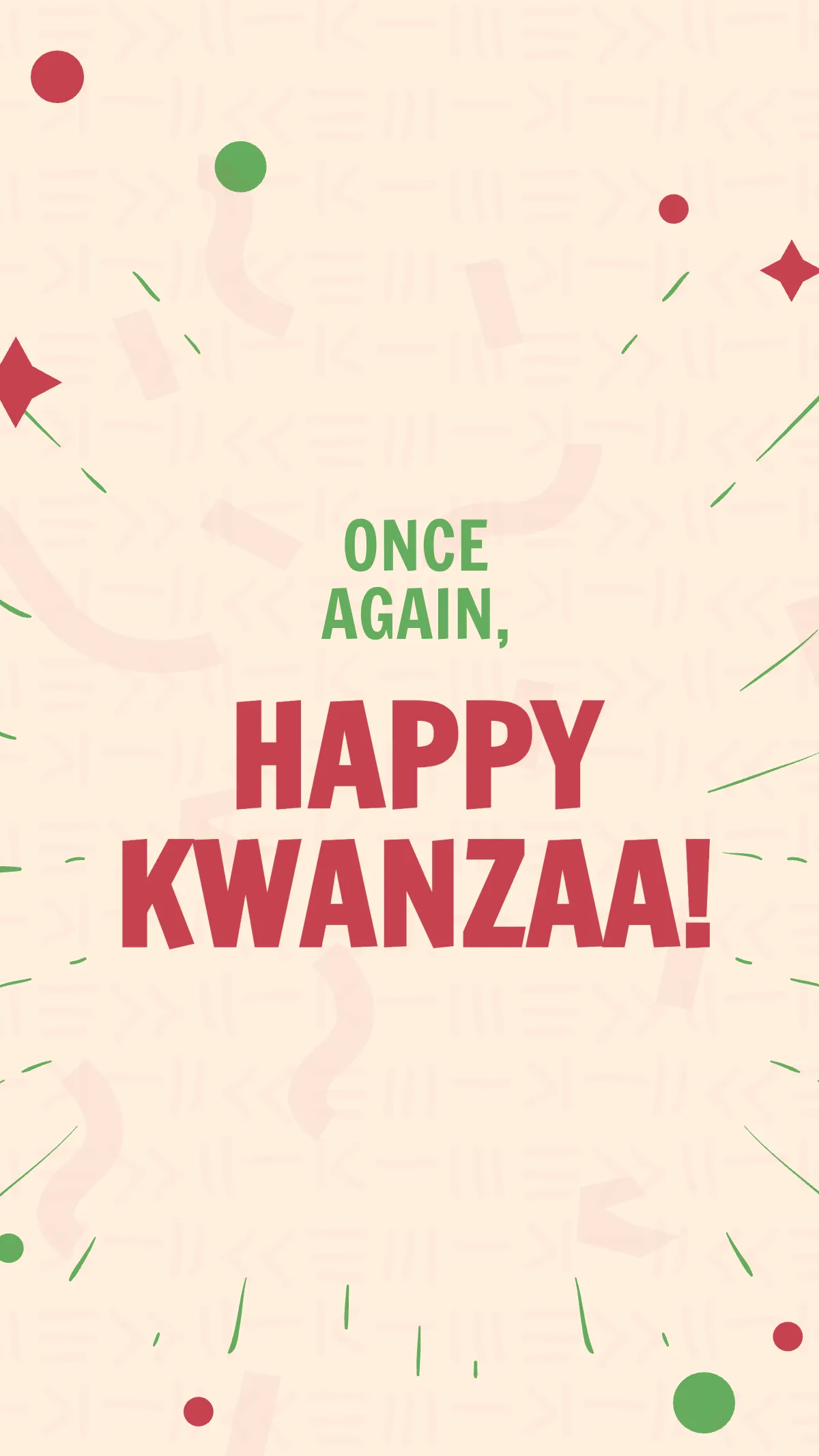 Free Happy Kwanzaa Instagram Story Template to Edit Online