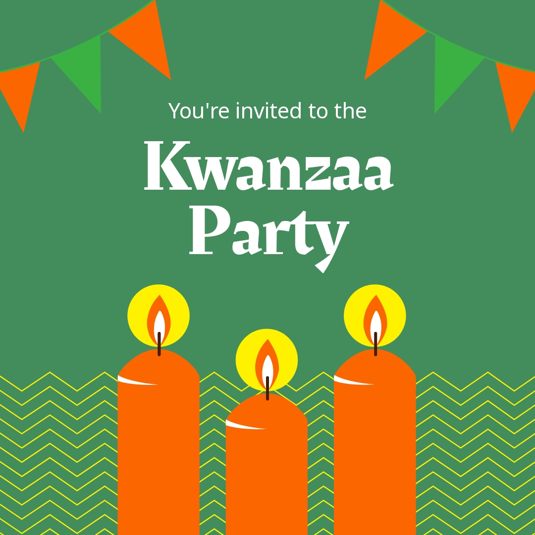 Free Kwanzaa Party Instagram Post Template