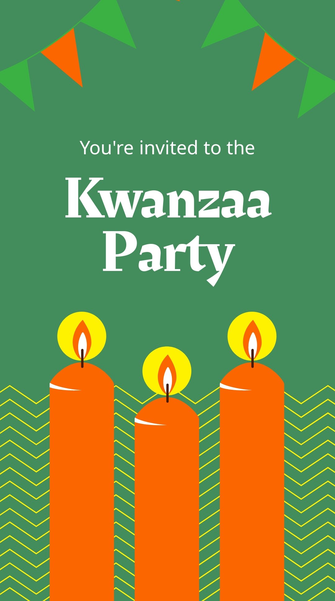 Kwanzaa Party Whatsapp Post Template